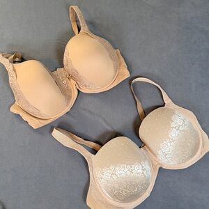 Soma Full Coverage Bras- Set of 2- Embraceable & Stunning Support- Beige 42DD